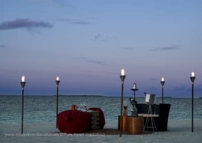 Park Hyatt Maldives Hadahaa Privat Beach Dinner